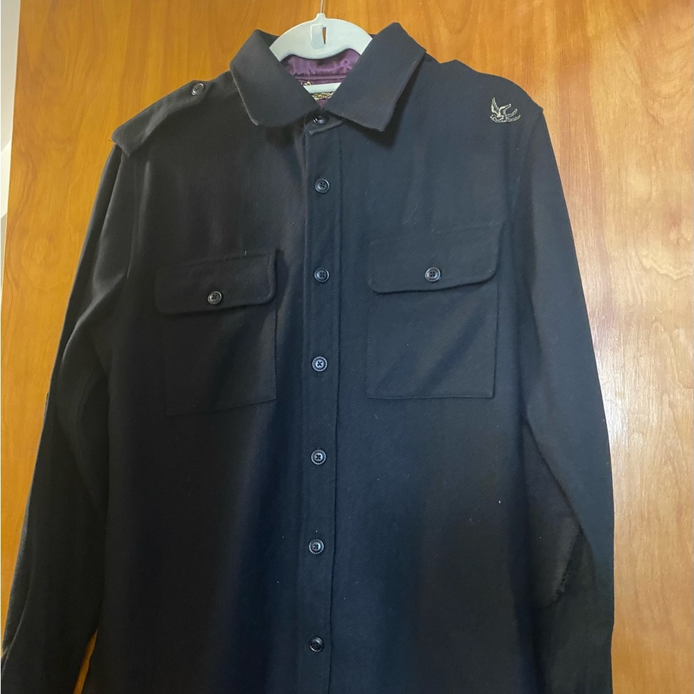 Wool blend  Button-down shirt